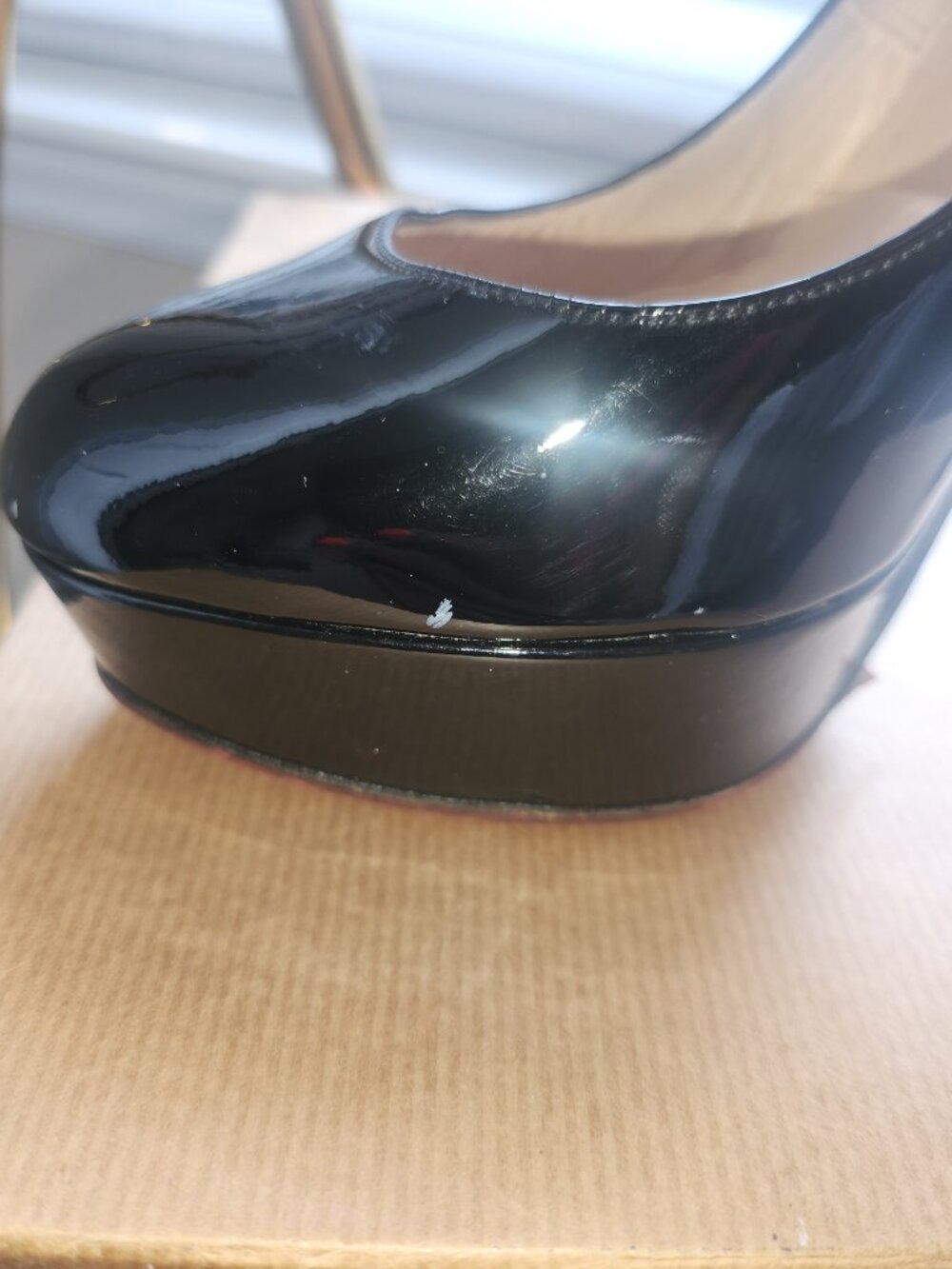 Christian Louboutin Bianca 140 Black Patent Pumps EU 38 Red Sole w/ Box - Picture 11 of 11